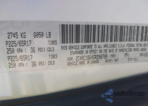 2016 Chrysler Town & Country Touring from USA, damaged, VIN 2C4RC1BG4GR290709